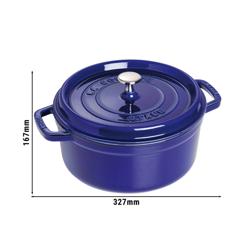 STAUB | LA COCOTTE - Kookpot - Ø 260mm - Gietijzer - Donkerblauw
