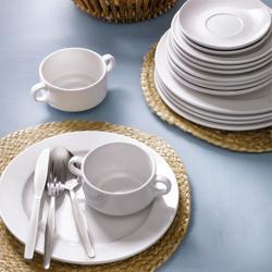 (6 stuks) kom - BUDGETLINE - porselein - 260ml - 120x120mm - Wit