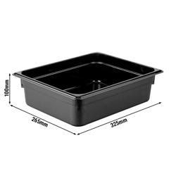 Polycarbonaat GN bak 1/2 - Zwart - Diepte 100 mm