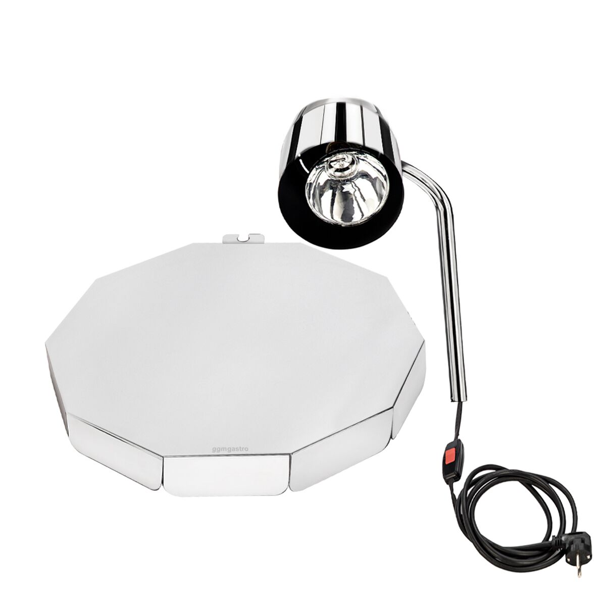 Lampe chauffante infrarouge de buffet – 250 watts – ronde – Argent