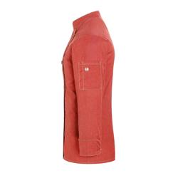 (6 pezzi) KARLOWSKY | Giacca da cuoco da donna stile jeans - Rosso Vintage - Taglia: 42