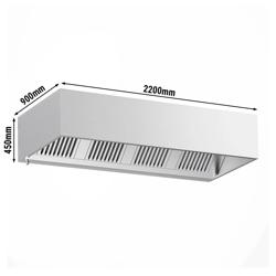 Kastenhaube 2,2 m - mit Filter & Lampe