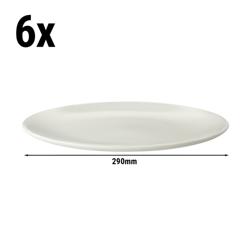 (6 قطع) LUX - طبق مسطح - Maastricht - كوبيه - بورسلان - Ø 290mm - عاجي