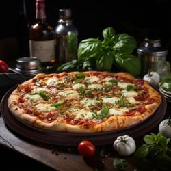 (12 szt.) Talerz do pizzy - Polietylen - Ø 420mm - Brązowy