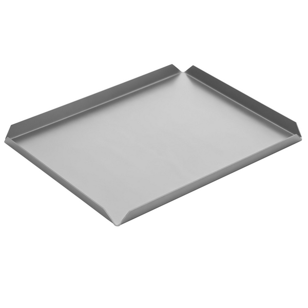 طبق المعجنات والتقديم من الألمنيوم - 300×200×10مم - لون فضي (قطع x5)