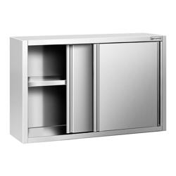 Edelstahl Wandhängeschrank PREMIUM - 1200x400mm - mit Schiebetür - 800mm hoch