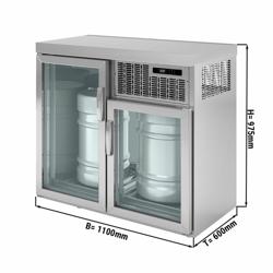 Fustenkoeling stekkerklaar - 2x50L fusten - 1100x600mm - met 2 glazen deuren