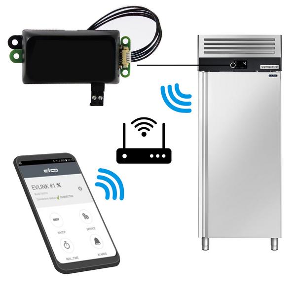 Wi‑Fi fjärrstyrning och temperaturloggning för kyl- och frysutrustning – HACCP‑loggning - med appen EV Connect