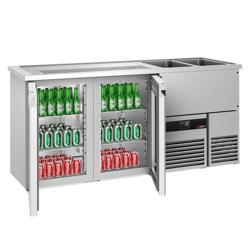Juomakaappi PREMIUM - 1950x700 mm - 2 lasiovet - tiskin alle