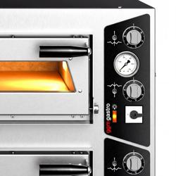 Horno para pizza 4 + 4 x 35 cm