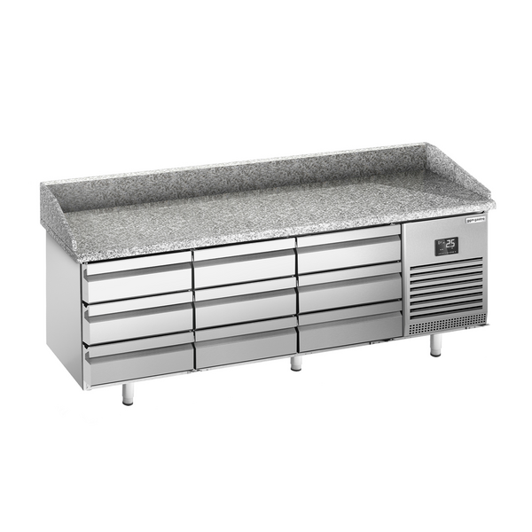 Pizzakoeltafel Premium PLUS - 1980x700mm - met 9 laden