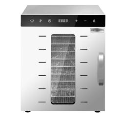 Dörrgerät / Dörrautomat - mit 10 Ablagen - Edelstahl - 800 Watt