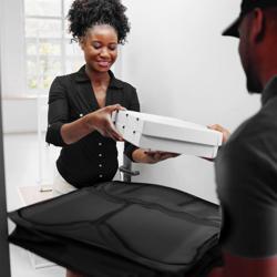 Pizza bag / insulated pizza bag - for 5 pizza boxes 43 x 43 cm - black