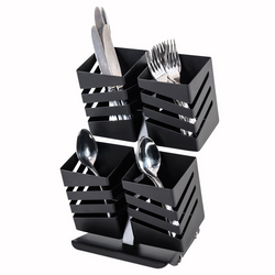 Bestekbak - met 4 planken - Zwart