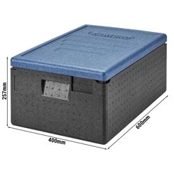 CAMBRO | CAM GOBOX® - Toploader - GN 1/1 - Negro - Tapa azul hielo