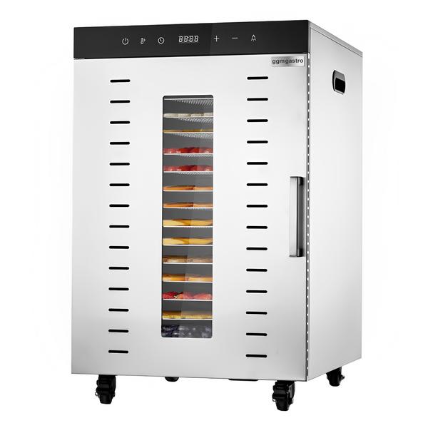 Suszarka do żywności - ze stali nierdzewnej - z 16 tacami - 1,5kW