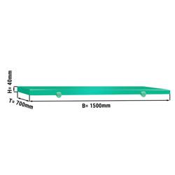 Schneideplatte für Arbeitstisch - 1500x700mm - HACCP-Konform - Grün