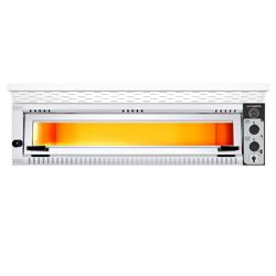 Commercial Single-Deck Electric Pizza Oven – 6x Ø34 cm - 500 °C - Manual Controls - 9.5 kW 400V 3N