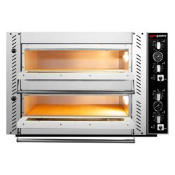 Eléctrico Horno de pizza - 4+4x 30 cm (arcilla refractaria completa)