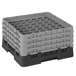 CAMBRO | CAMRACK® Glasswasher Rack – 49-Compartment – 500x500 mm – Ø62 mm – Black – 267 mm high