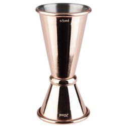 (6 buc) Măsură de bar (jigger) - oțel inoxidabil - cupru - 20 ml & 40 ml - cu marcaj de umplere 10 ml & 30 ml