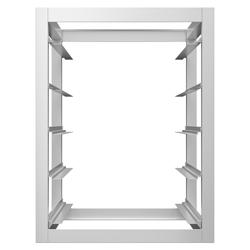 Base armadiata - 5 cassetti - Modulo base 450x660mm - 450x660mm - GN & EN - compatibile con Tavolo da lavoro in acciaio inox Serie ATK 700mm profondità