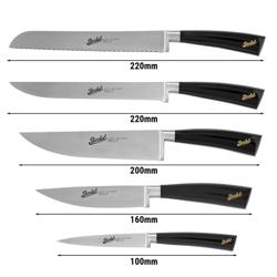 BERKEL | ELEGANCE - Messenblok met 5 messen - Zwart leer