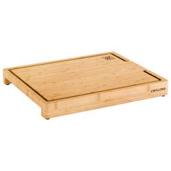 ZWILLING | Bamboo Chopping Board with Stainless Steel Tray – 390×300 mm, Juice Groove, FSC