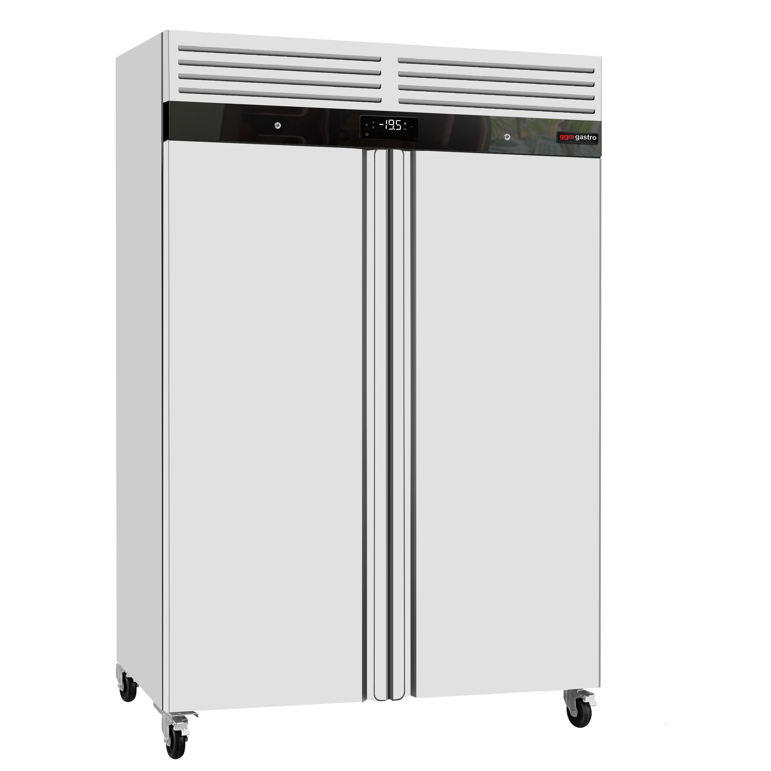 Armoire réfrigérée négative en acier inoxydable ECO – GN 2/1 – 1400 litres – avec 2 portes en inox – intérieur de la porte en plastique