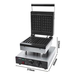 Waffeleisen - Einzeln - Manuell - 2 kW - Form: 2 Brüsseler Waffeln - Backplatten teflonbeschichtet