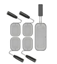 Pastamanden-set - 1x 1/3 & 4x 1/6 - RVS | ergonomische kunststofhandgreep - voor 600- en 700-serie - passend voor ENB663P & ENB669P