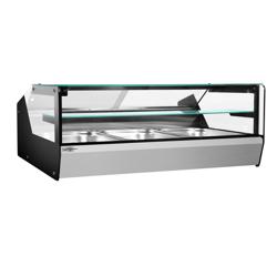 Βιτρίνα θερμαινόμενη επιτραπέζια - 1000 mm - 400 W - 3 x GN 1/1 - ανοξείδωτο ατσάλι