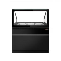 Bain-marie warm buffet TORONTO - 1250mm - zwart front - voor 3x GN 1/1