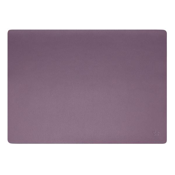 (12 st.) Bordstabletter James - elegant läderlook - 33 x 46 cm - Aubergine