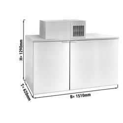 Commercial Keg Cooler with unit - 3x50 L drums - 1510x620mm