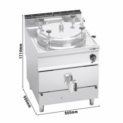 A gas Pentola con autoclave - 100l - 20,9kW - Riscaldamento indiretto - con allacciamento idrico