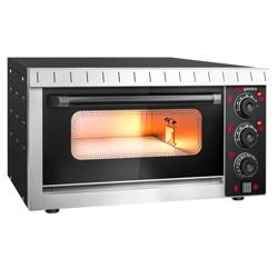 Mini forno per pizza - Meccanico - 590x570mm - 4 pizze Ø20cm - per Ø 20cm pizza - fino a 350°C - Nero