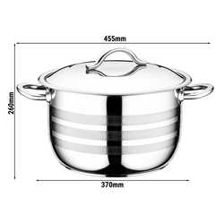 Gastro Edelstahl Kochtopf - Ø 340mm - 18,60 Liter