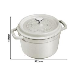 STAUB | LA COCOTTE - Kookpot diep - Ø 240mm - Gietijzer - Witte truffel