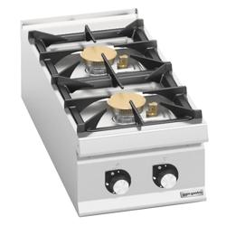 Cucina a gas professionale - PAOLO 900 - 400x900x327mm - 20,0 kW - 2 fuochi - da banco - alta potenza