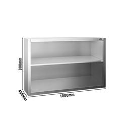 Edelstahl Wandhängeschrank PREMIUM - 1000x400mm - ohne Schiebetür - 800mm hoch