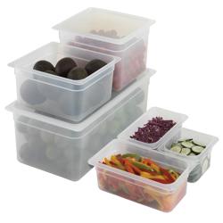 (6 pezzi) CAMBRO | Contenitore GN 1/4 in polipropilene - semi-trasparente - Altezza: 100 mm