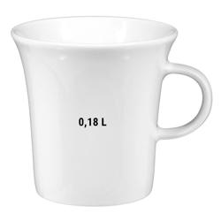 (6 pcs) SELTMANN WEIDEN | Coffee Cup Set – SAVOY Series – White Porcelain – 180 ml - Kelch (goblet) shape, High‑gloss look, Extremely robust