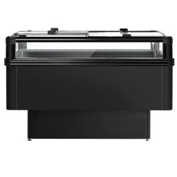 Szupermarket fagyasztó - 1533x995 mm - 260 liter - üveg tolótető - fekete