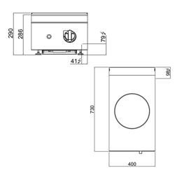 Inductiewok - 3,5 kW - 1 kookzone - Ø300mm