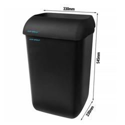 AIR-WOLF | Caixote do lixo com tampa - 23 litros - plástico ABS - antracite