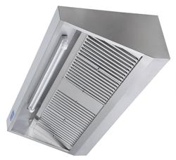 Ventilationskåpa 2,0 m - med motor, controller, filter och lampa