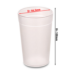 (100 stuks) Polycarbonaat melkglas - 200 ml