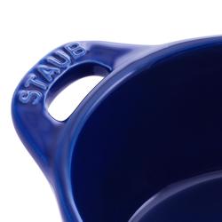 STAUB| Ceramic Mini Cocotte, Round – Dark Blue - Ø 100 mm - Oven-Safe, All Hobs