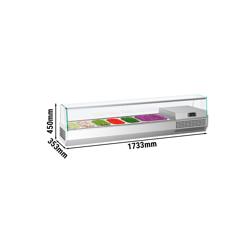 Vitrine Réfrigérée à Ingrédients PREMIUM PLUS - 1733x353mm - 7x GN 1/4